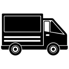 Vector illustration of a delivery truck icon for business transport service