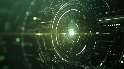 Obraz premium Futuristic technology tunnel