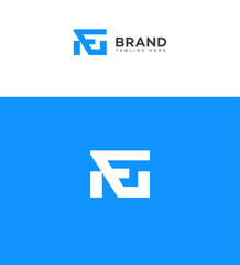 Modern Abstract NE Logo Design Brand Identity Template