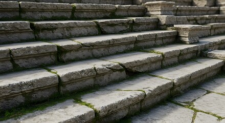 Chipped Limestone Steps