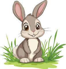 Fototapeta premium easter bunny with eggs