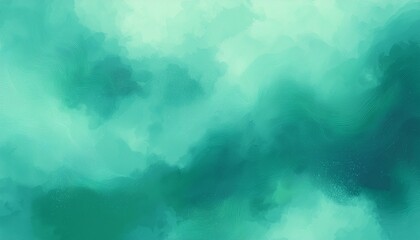 Obraz premium abstract watercolor paint texture emerald and blue background