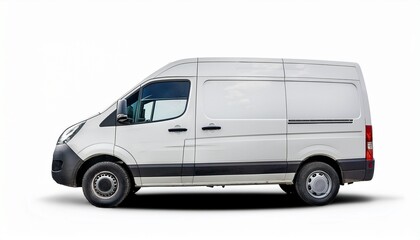 a white van on a white background