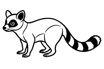 Obraz premium Minimal Ringtail