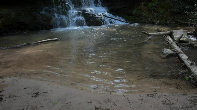 Laurel Run Falls on Kiner Creek in Hawkins County, Tennessee.