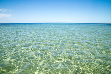 rippling clear sea water