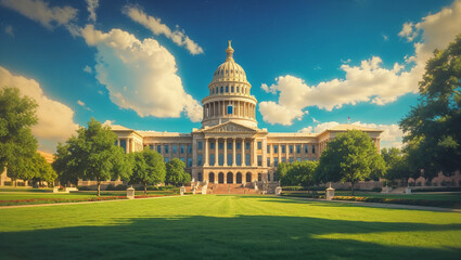 Utah State Capitol America, Summer

