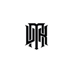 Elegant Monogram Logo with Initial Letters MUK