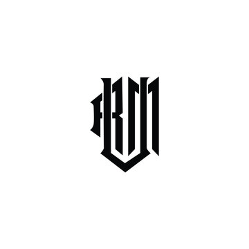 Elegant Monogram Logo with Initial Letters URM