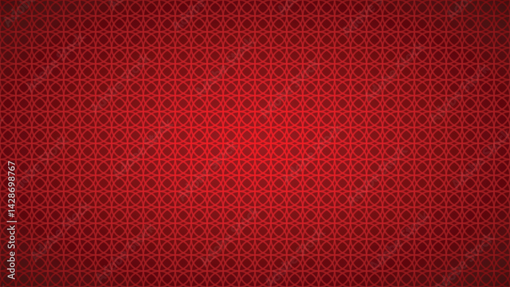 Poster Crimson lattice of intersecting circles subtle gradient backdrop