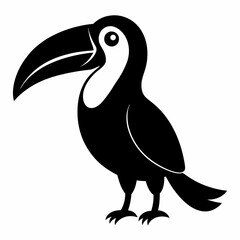 Black Silhouette Toucan Illustration