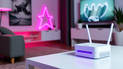Modern WiFi router, wireless internet