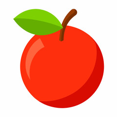 red apple isolated on white