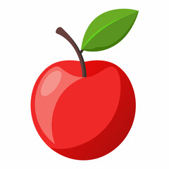 red apple vector illustration