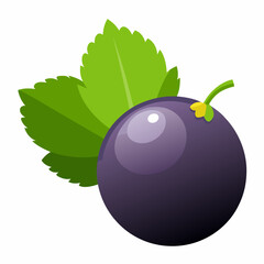 vector illustration of ripe plums