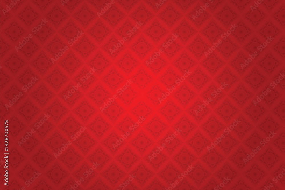 Poster Ruby lattice intricate pattern of embossed diamonds on a deep red gradient backdrop