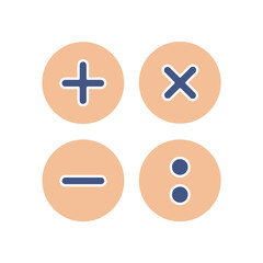 calculation icons  symbol vector elements for infographic web