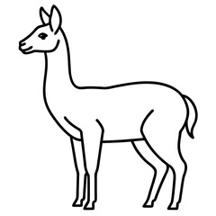Minimalist Vicuna One-Line Art