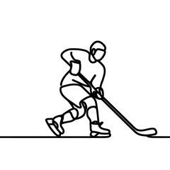 Obraz premium Hockey player in action skating on ice 