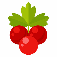 red currants with leaves