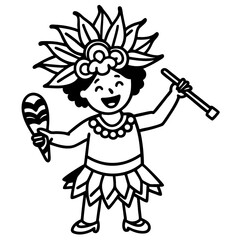 cartoon illustration of a girl