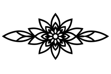 Obraz premium black and white floral ornament