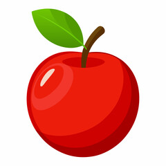 red apple vector illustration