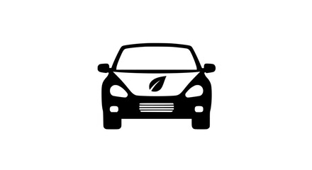 Car icon with emblem on hood