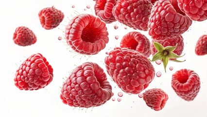 fresh raspberries background