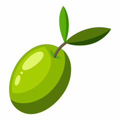 green apple isolated on white