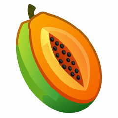 vector illustration of an orange fruit