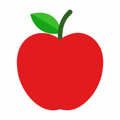 red apple isolated on white