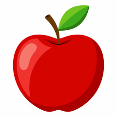 red apple vector illustration