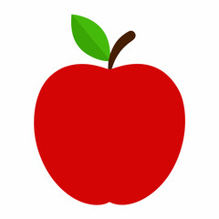 red apple vector illustration