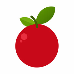 red apple with leaf