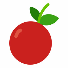 red apple with leaf