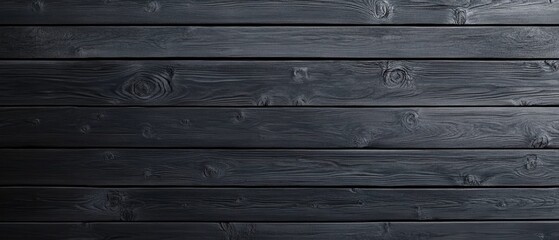 Naklejka premium Dark wood panel background with knots.