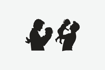 Loving father loving and caring his princess daughter, special, fathers day