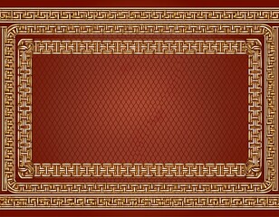 decorative gold chain pattern square shape border frame