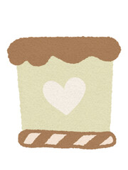 Cute plants pot with heart shaped