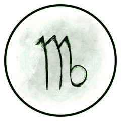 Icono del signo zodiacal de Virgo. Carta astral. Signos del zodíaco. Horóscopo, astrología y predicciones. Eclipses y esoterismo. Carta natal    © Evangelina