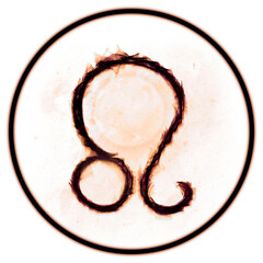 Icono del signo zodiacal de Leo. Signos del zodíaco. Horóscopo, astrología y predicciones. Eclipses y esoterismo. Carta astral. Carta natal 