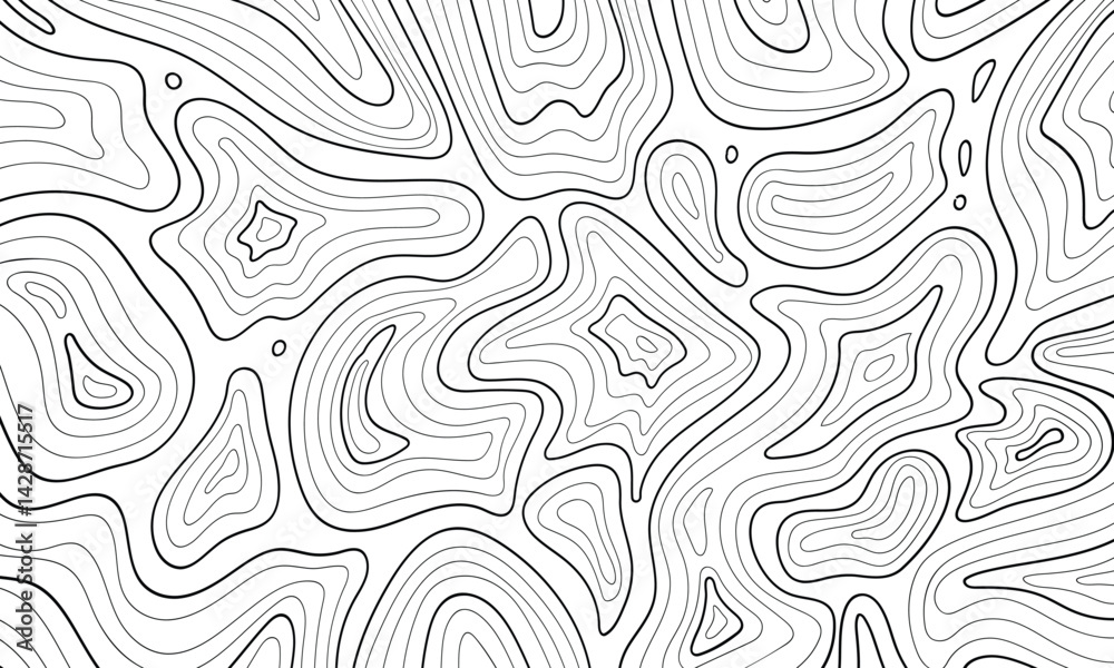 Aufkleber Abstract contour lines create a topographic maplike pattern suggesting elevation