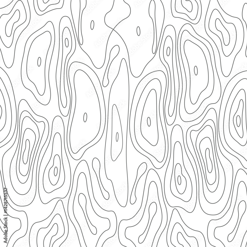 Poster Abstract topographic lines create unique formations with depth and texture