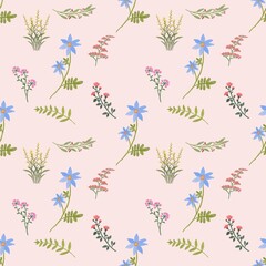 Seamless cute floral pattern 
