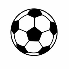 Fototapeta premium Simple black and white football vector