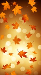 Autumn's Gentle Descent AI Generated