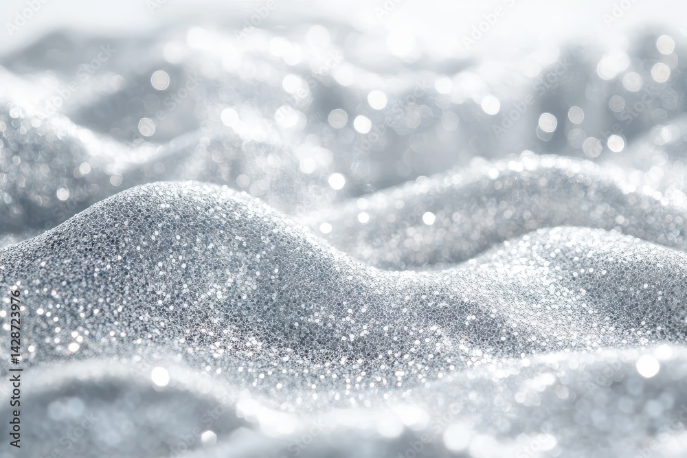 Aufkleber elegant silk fabric draping with soft waves and a subtle shimmer, showcasing a luxurious texture ide