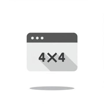 Glyph Style 404 Error Icon: Crossed Browser Window