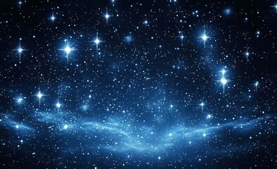 A Breathtaking View of the Cosmos Shining Stars and Nebulous Beauty